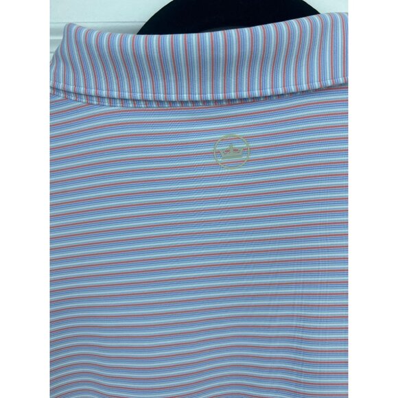 Peter Millar Crown Crafted Polo Shirt Men's Size XXL Striped Performance - Picture 6 of 10